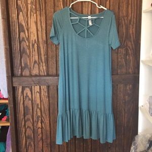 Short sleeve Ruffle Dress
